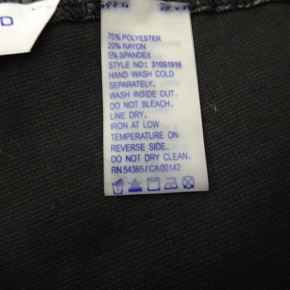 Peter Nygard Tapered Pants Women's Petite Size MP Black Crackle Stretch - Picture 7 of 8